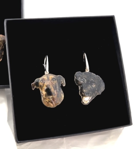 kolczyki z portretami psów - biżuteria personalizowana z psami