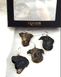 kolczyki z portretami psów - biżuteria personalizowana z psami