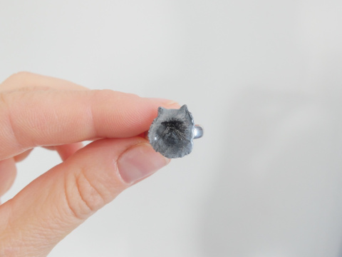 Pierścionek z portretem pupila – personalizowany portret psa lub kota malowany ręcznie | Srebro 925