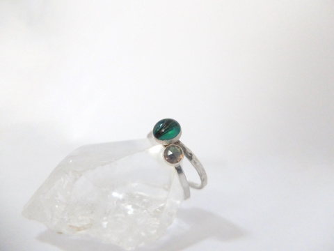 Pierścionki set z sierścią i kamieniami naturalnymi