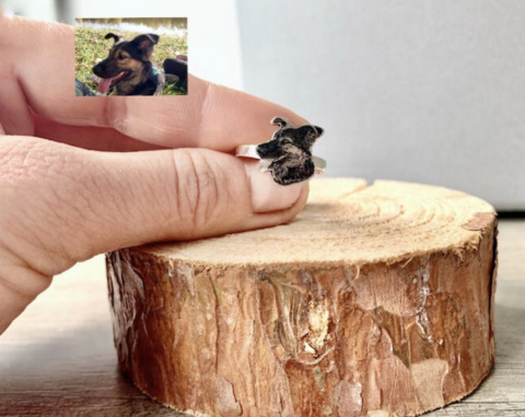 Pierścionek portret Twojego psa lub kota